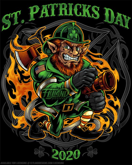 FireFighter Leprechaun  holding