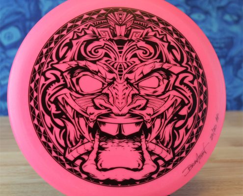 Limited Edition artwork by Brian Allen printed on Disc Golf Discraft discs printed by Detroit Disc Company