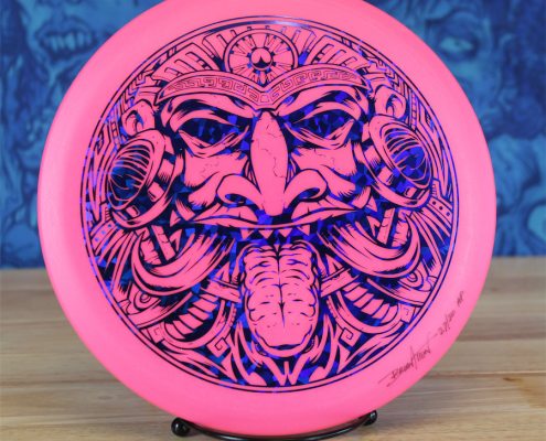 Limited Edition artwork by Brian Allen printed on Disc Golf Discraft discs printed by Detroit Disc Company