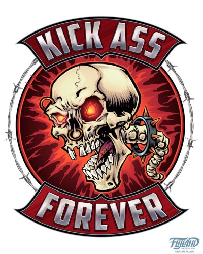 Insane Skull logo I designed for the new Heavy Metal news blog, Kick Ass Forever.